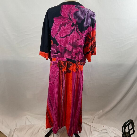 The Kit. Cobie Shirtdress Striped Iris Button Front Short Sleeve Pockets Maxi - Picture 9 of 14